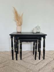 Black & Gold Nest of Tables