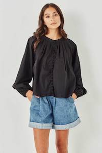 Womenswear: SIENNA SHIRT  - BLACK