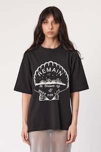 Womenswear: OCEAN'S EDGE TEE - WASHED BLACK