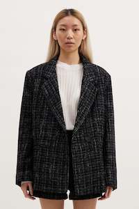 Womenswear: LENNON BLAZER - BLACK BOUCLE