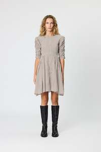 MARNI MINI DRESS - CHOCOLATE HERRINGBONE