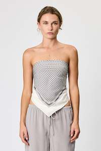 Elodie Small Sarong - Charcoal Houndstooth