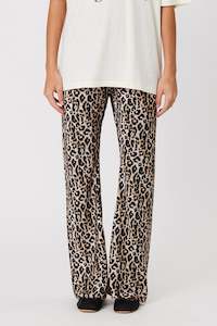 Nyla Bias Pants - Leopard