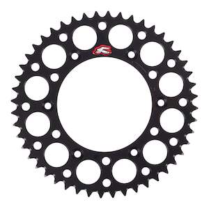 Motorcycle or scooter: Renthal Sprocket Rear Black 48T Alloy 7075 T6 Grooved