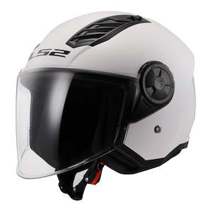 Motorcycle or scooter: LS2 OF616 Airflow II Helmets - White 06