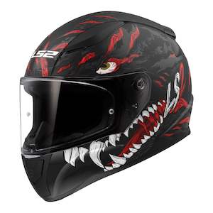 LS2 FF353 Rapid II Kaiju Helmets - Matte Black / Red / White 06