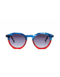 Menswear: AGE Eyewear Cage Blue To Red Sunglasses