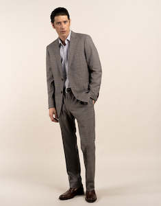 Menswear: Cooper Grey and Brown Check Suit