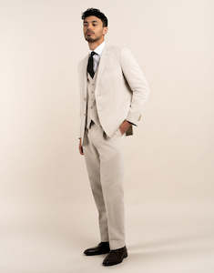 Malta Beige Linen Blend Suit