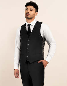 Menswear: Churchill Jet Black Waistcoat