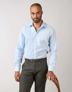 Menswear: Barbican Light Blue Smart Casual Shirt