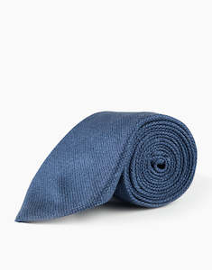 Marine Blue Textured Silk Tie