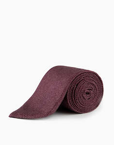 Menswear: Dark Mauve Textured Silk Tie