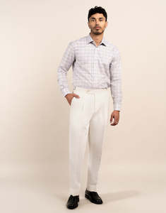 Menswear: Evans White Linen Blend Trouser