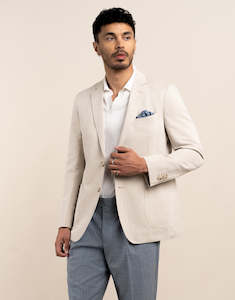 Menswear: Malta Beige Linen Blend Blazer