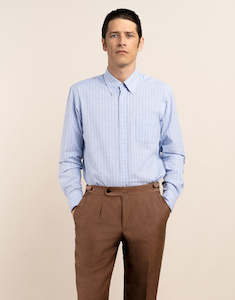 Ohope Light Blue Reverse Stripe Shirt