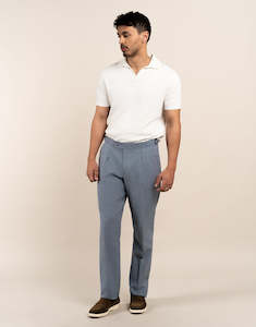 Evans Light Blue Houndstooth Trouser