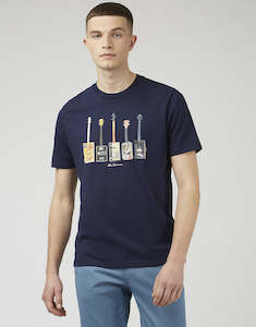 Ben Sherman Misfits Guitars Marine T-Shirt