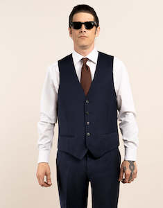 Curtis Navy Waistcoat