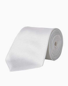 Menswear: White Texture Tie