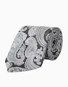 Black & White Paisley Tie