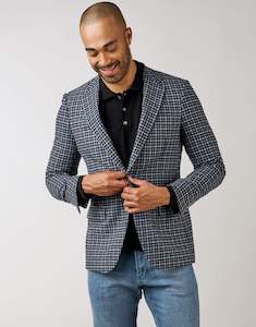 Menswear: Hawker Blue Guncheck Blazer