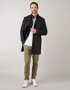 Menswear: Compton Black Overcoat