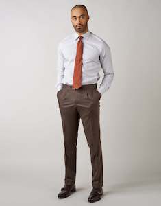 Menswear: Evans Brown Stretch Flannel Trouser