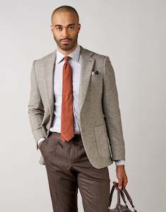 Batten Light Brown Micro-design Blazer