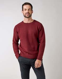 Menswear: Kaiapoi Burgundy Shetland Sweater