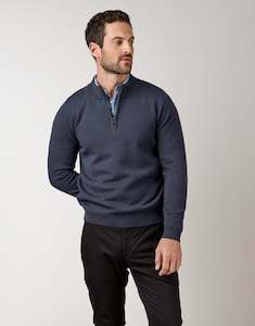 Mataura Indigo Blue 1/4 Zip Jersey