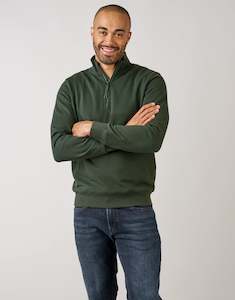 Champ Dark Green 1/4 Zip Sweater