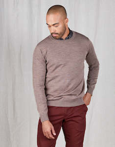 Naseby Brown Crew Neck Jersey