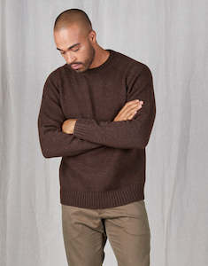 Menswear: Kaiapoi Maroon Marle Shetland Sweater