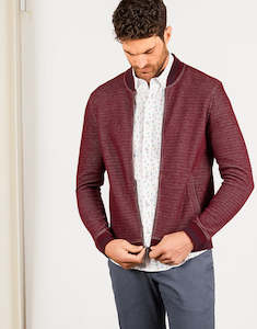 Menswear: Domino Burgundy Knit Bomber