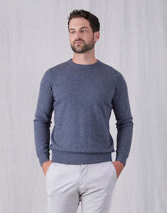 Menswear: Naseby Grey Crew Neck Jersey