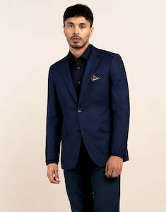 Menswear: Hawker Navy Textured Blazer