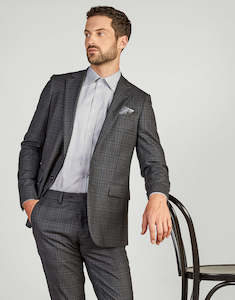 Menswear: Cooper grey check two piece suit