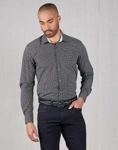 Barbican Black Geometric Shirt