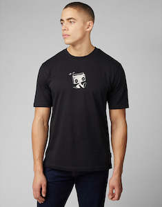 Menswear: Ben Sherman Boom Box Back Graphic Black T-Shirt