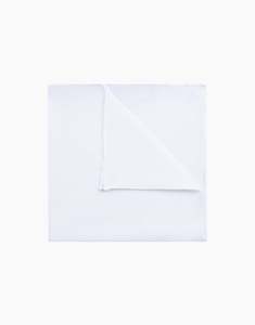 White Linen Pocket Square