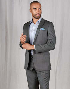 Menswear: Cooper charcoal pinhead suit