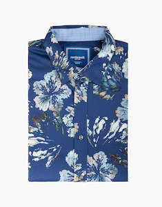 Waihi Blue Floral Short Sleeve Shirt