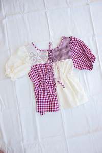 Clothing: Mallow Shirt - Red/Cream (8)