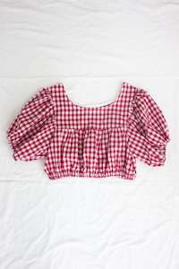 Clothing: Molly Crop - Red Liquorice