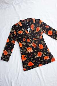 Clothing: Floral Mesh Top (S)