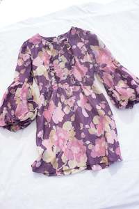 Vintage Floral Dress (XS)