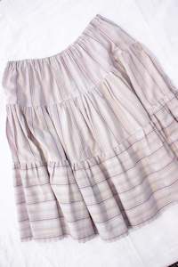 Gathered Striped Skirt