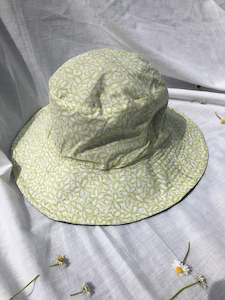 Clothing: Bucket Hat - Lime Floral