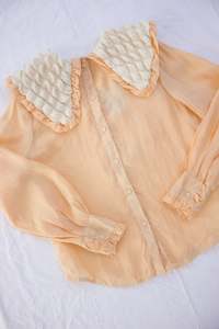 Peach Collared Blouse